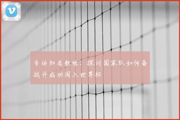 专访知名教练:探讨国家队如何备战并成功闯入世界杯